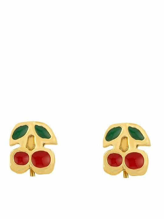 Paraxenies Gold Plated Silver Studs Kids Earrings