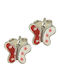 Kiriakos Gofas Kids Earrings Studs Butterflies from Silver
