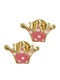Kiriakos Gofas Gold Plated Kids Earrings Studs Crowns from Silver