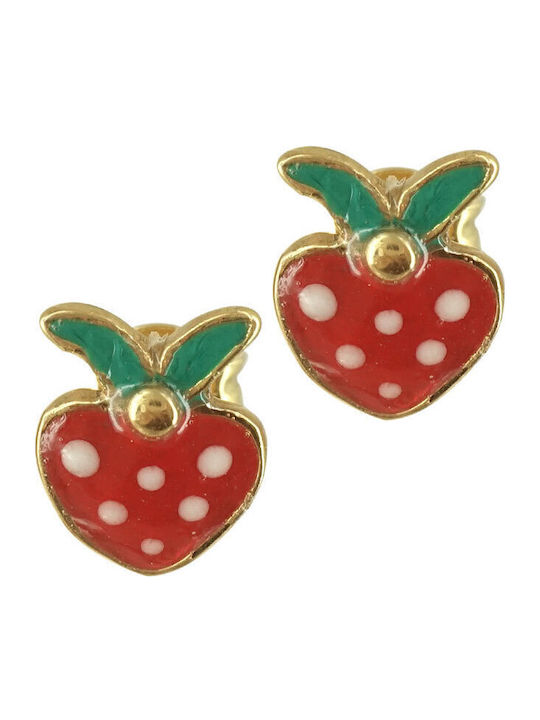 Kiriakos Gofas Gold Plated Kids Earrings Studs from Silver