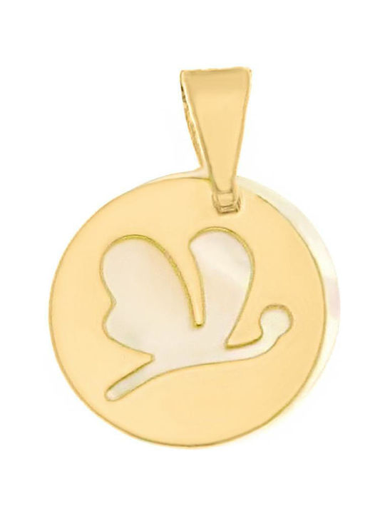 Q-Jewellery Gold Butterfly Kids Pendant 14K 400084