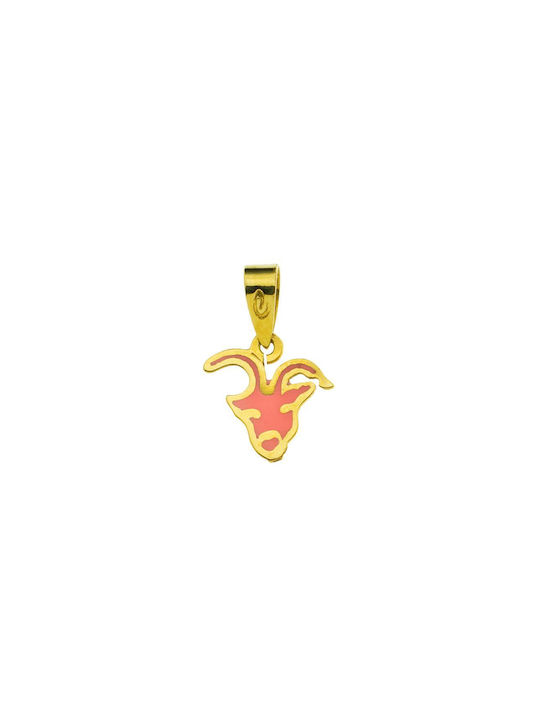 Q-Jewellery Gold Zodiac Sign Kids Pendant 14K 438385