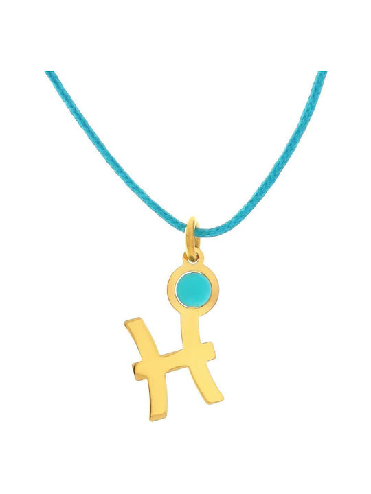 Q-Jewellery Gold Zodiac Sign Kids Pendant 14K 409705