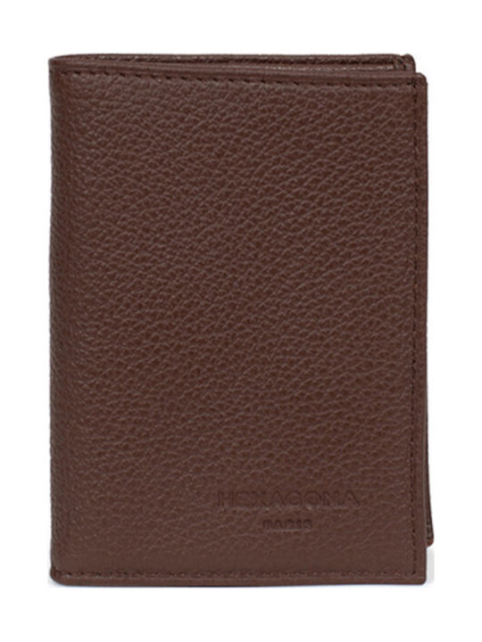Hexagona Leather Women's Wallet Classic Brown