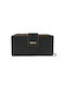 Mario Rossi Large Leather Women's Wallet with RFID Black