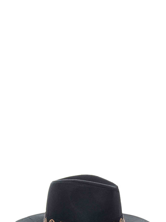 Guess Wicker Women's Fedora Hat Black