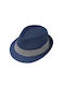 Aquablue Straw Men's Fedora Blue