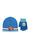 Kinder Mütze Set Gestrickt Blau