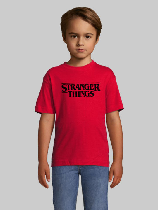 TKT Παιδικό T-shirt Κόκκινο Stranger things