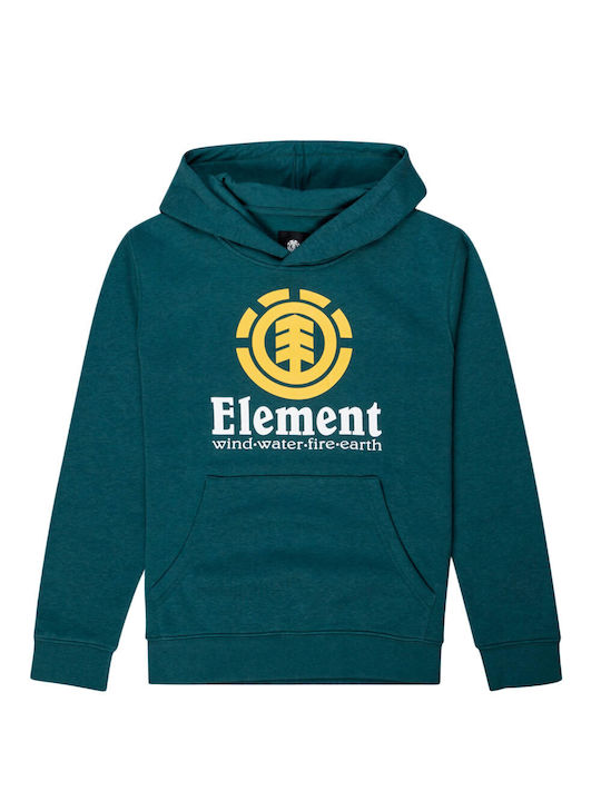 Element Kids Sweatshirt with Hood and Pocket Green VERTICAL