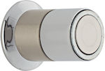 Magnetic Metallic Door Stopper 30mm Matt Nickel / Chrome