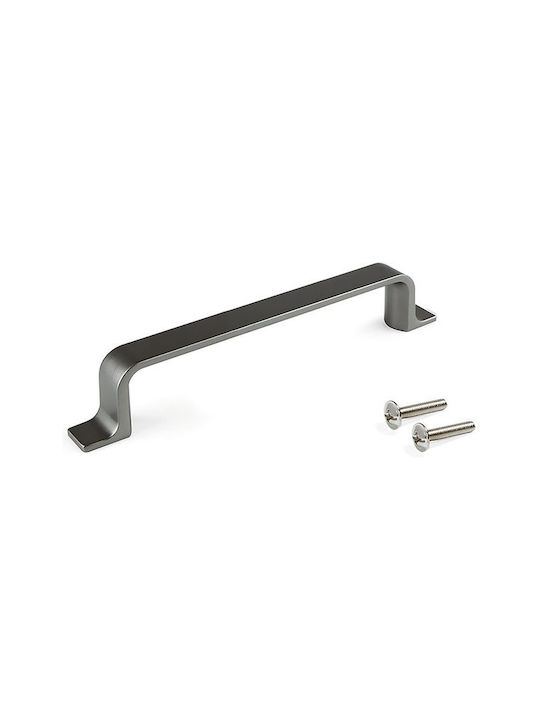 Emuca Handle Furniture made of Metallic in Black Color 132mm (Center Distance 96mm) 9356052 1pcs