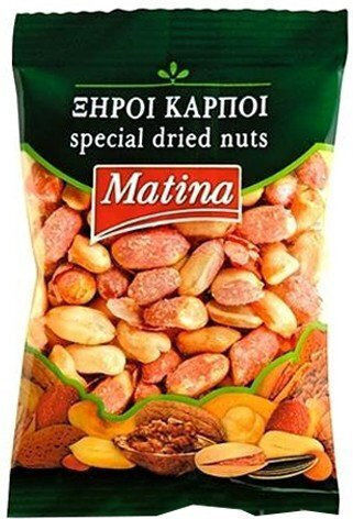 Matina Erdnüsse Erdnüsse Roh Geschält Gesalzen 180gr
