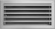 Rectangular Fireplace Air Shutter Silver Karkon 30x15cm