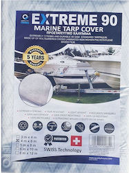 Quality For You Προστατευτικό Κάλυμμα Σκάφους Μ400xΠ400xΥ600εκ. Λευκό Χρώμα
