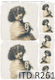 ITD Collection ITD 21x29cm Vintage Hârtie de or...