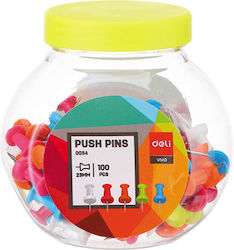 Deli 100 Push Pins 23mm 0054