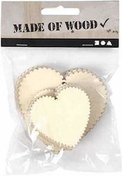 Creativ Company Holzherzen 7.5x7.5cm 12Verpackungen (Verschiedene Designs)