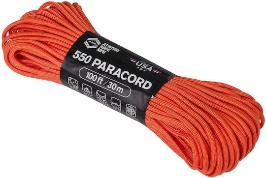 Helikon Tex Σχοινί Διαμέτρου 4mm με Μήκος 30m Πορτοκαλί