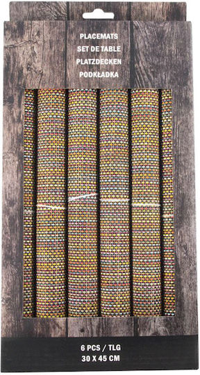 Hit Fabric Placemats Multicolour 45x30cm 6pcs