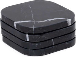 Design Is This Round Stone Black Coasters 10cm 4pcs