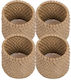 Napkin Ring Bamboo Beige 1pcs