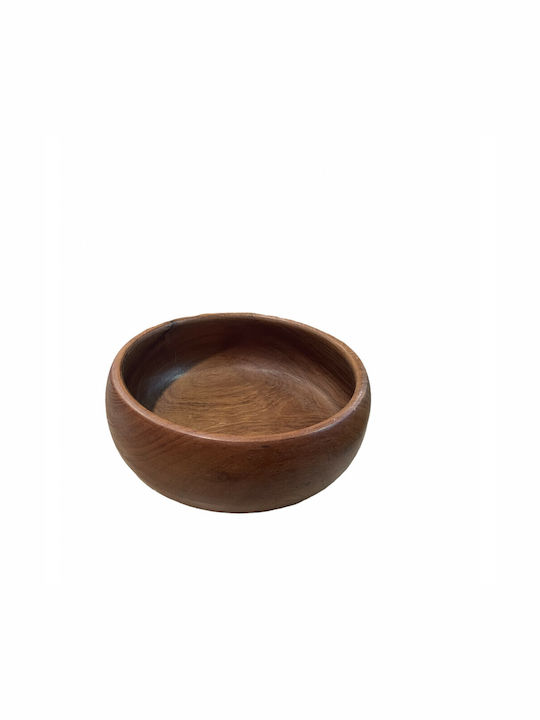 Wooden Salad Bowl Brown 24x24x10cm