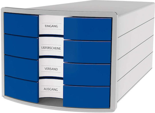 Han Schreibtischschublade 4 Positionen 28x36.7x23.5cm Blau