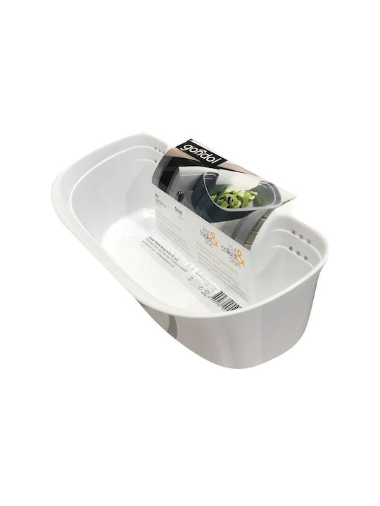 TnS Storage Basket Plastic White 2.2lt 1pcs