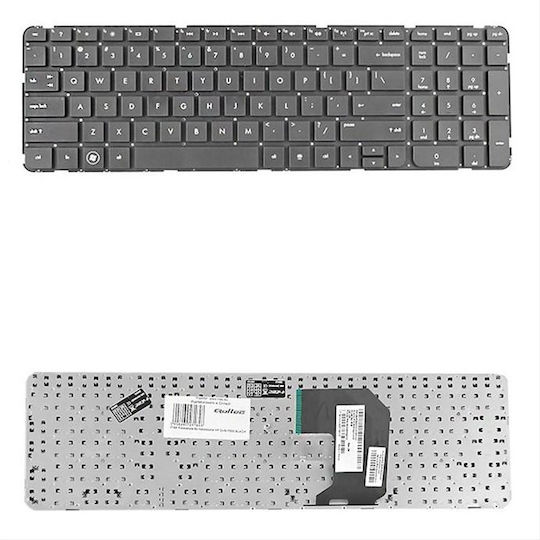 Qoltec Laptop Keyboard for HP without Frame in Black Color 7184