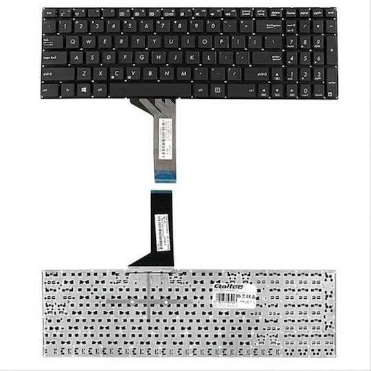 Qoltec Laptop Keyboard for Asus without Frame in Black Color 50592