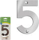 Amig Hausnummer 5 in Silber Farbe 10cm 27871