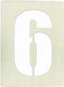 Metalor Hausnummer 6 in Weiß Farbe 8cm 123-PR06