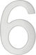 Thirard Sign with Number in Silver Color Inox 7.6cm 00067566