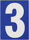 Thirard Πινακίδα με Αριθμό 3 σε Μπλε Χρώμα 9cm 00967183