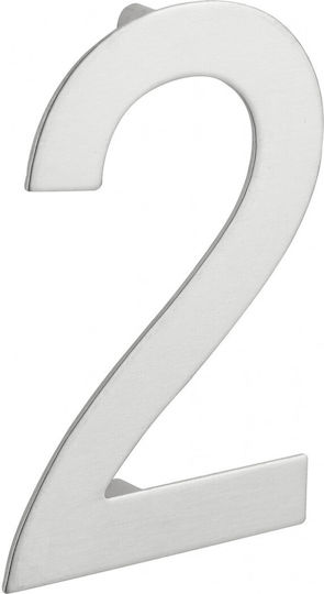 Thirard Hausnummer 2 in Silber Farbe 10cm 00067552