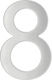 Thirard Πινακίδα με Αριθμό 8 σε Ασημί Χρώμα 7.6cm 00067568