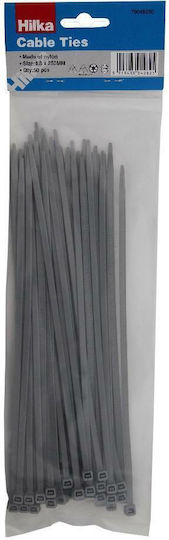 Hilka Plastic Cable Ties 250mmx4.8mm In Gray Colour 50 Pieces