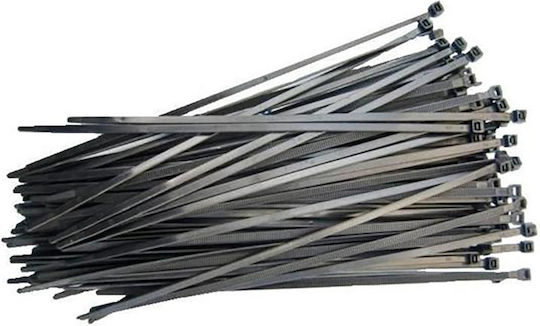 Com Cable Ties Plastic 250mmx4.8mm In Black Colour 100 Pieces 05.311