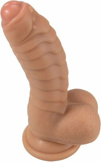 Mokko Toys Ρεαλιστικό Dildo με Όρχεις και Βεντούζα Flesh 18cm