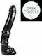 Kiotos Realistic Dildo with Scrotum Black 38cm