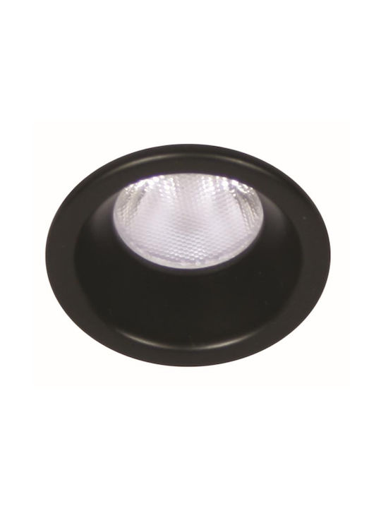 Σποτ Οροφής Εξωτερικού Χώρου με Ενσωματωμένο LED σε Μαύρο Χρώμα 42-000002