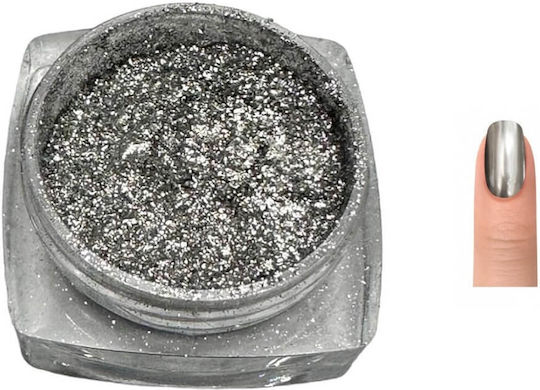Trendy Color Cosmetics Dekopulver für Nägel in Silber Farbe