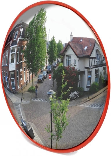 Wiltoc Verkehrsspiegel 30cm in Roter Farbe