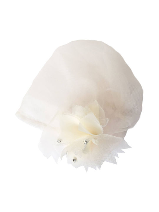 Nst Nastasia Ecru Baptism Hair Accessory made of Tulle