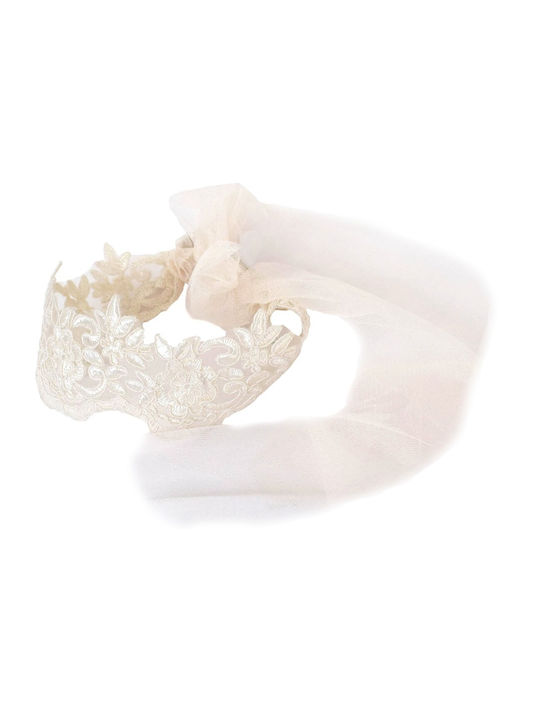 Nst Nastasia Ecru Baptism Hair Accessory made of Lace