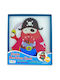 Fiesta Crafts Kids Wall Clock Pirates Wooden with Pendulum 22x29cm
