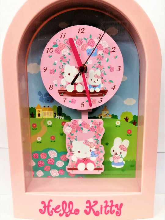 Sanrio Kinder Wanduhr Hölzernes mit Pendel 23x32cm