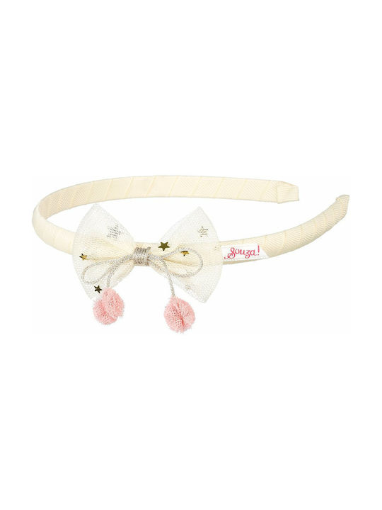 White Kids Headband with Bow