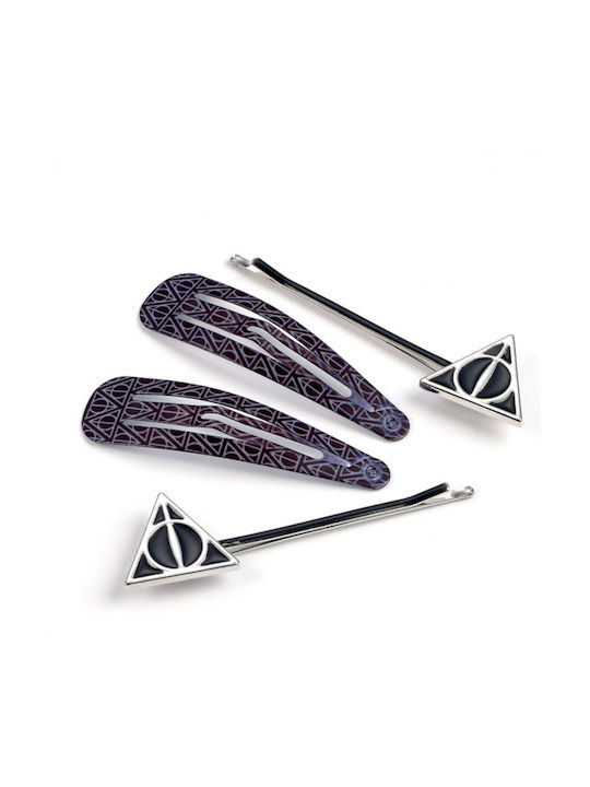 Cinereplicas Set of Kids Hair Clips with Bobby Pin / Hair Clip in Black Color 4pcs EHPCS0054